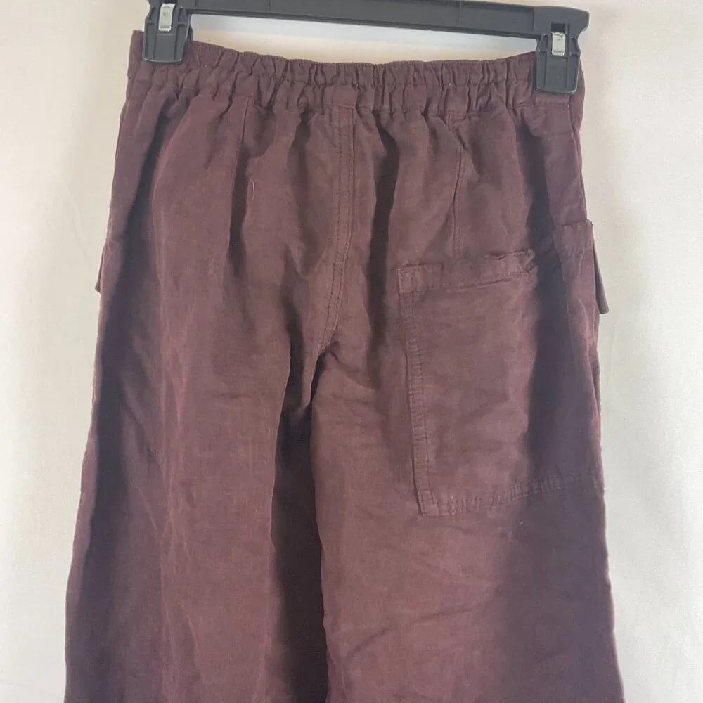 AllSaints Val Trouser Jogger Cargo Pants US 0 Reddish-Brown Snap Pockets